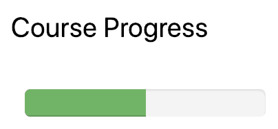 learndash_course_progress bar shortcode example