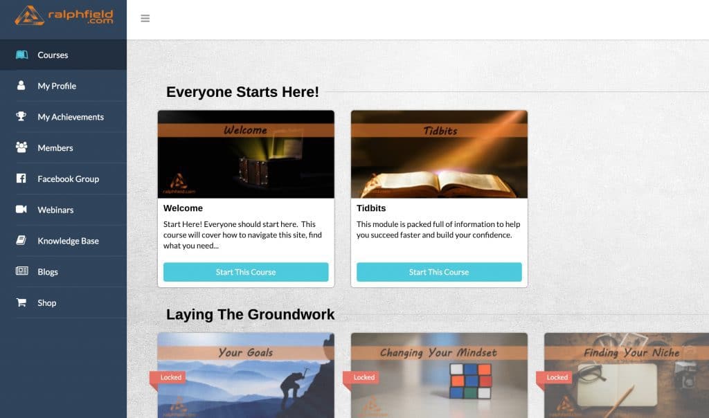 LearnDash example of ralphfield.com