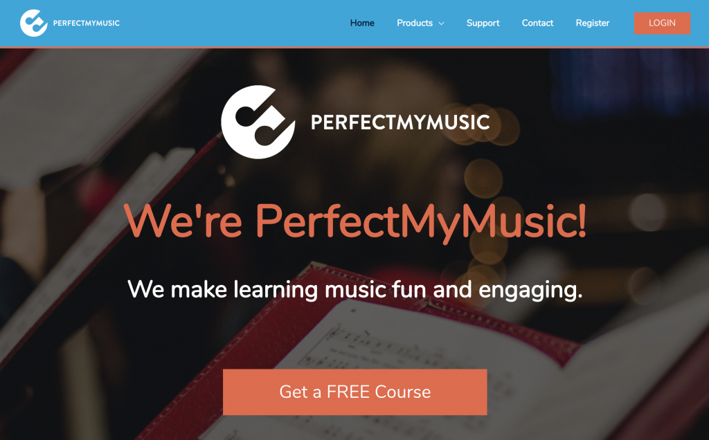 PerfectMyMusic homepage