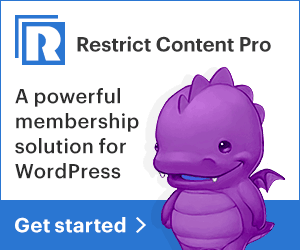 Restrict Content Pro get started banner