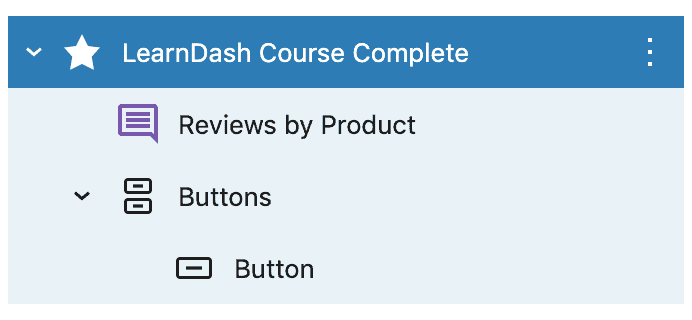 WooCommerce reviews inside LearnDash course complete block